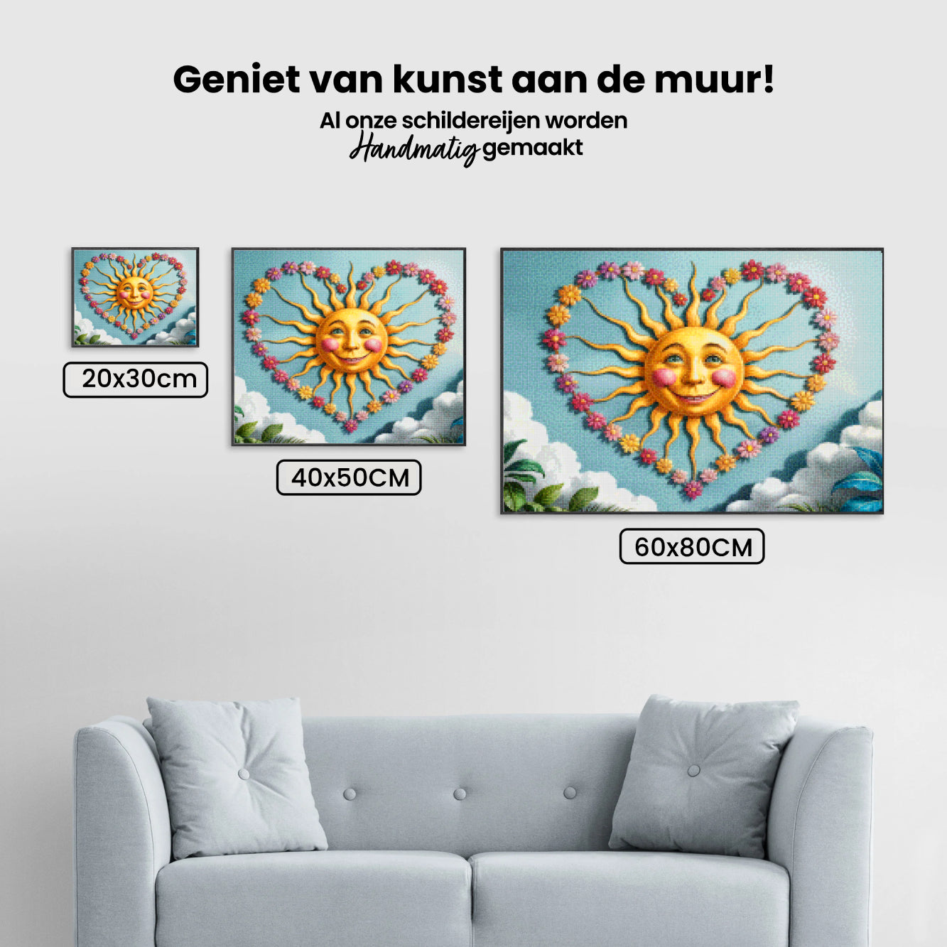 Diamantmaleri - Hjerte af solskin