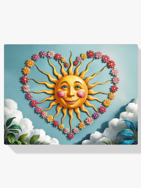 Diamantmaleri - Hjerte af solskin