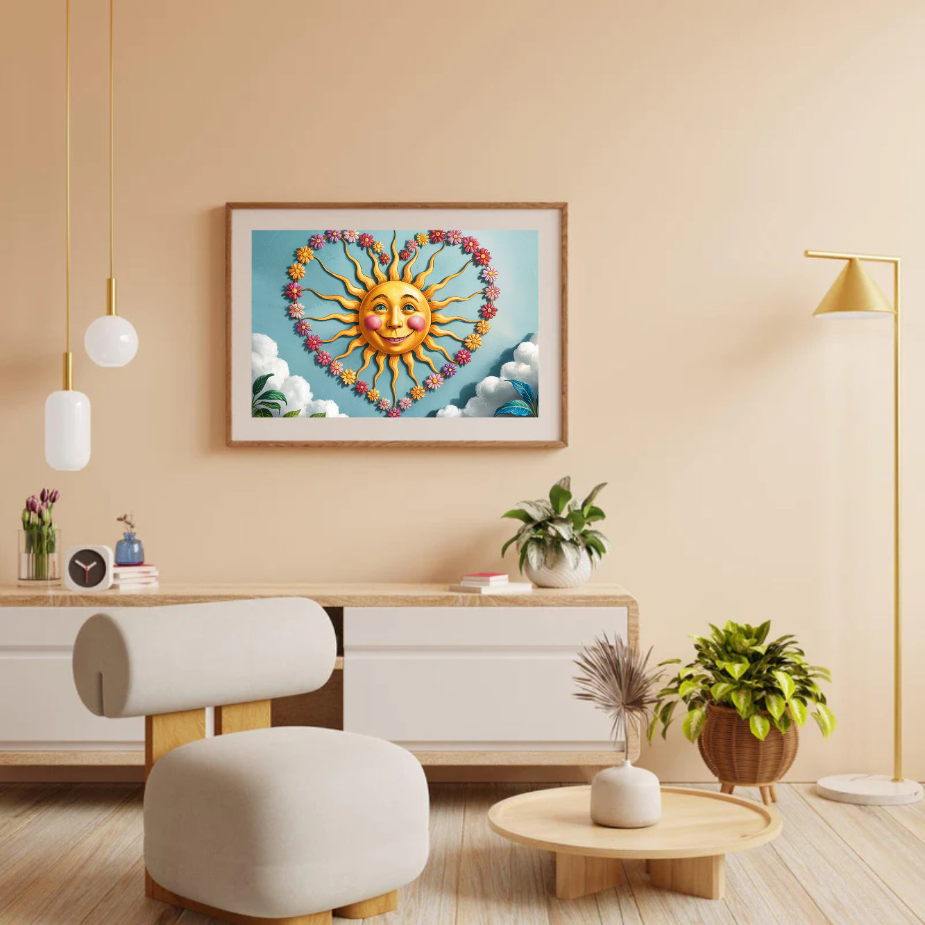 Diamantmaleri - Hjerte af solskin