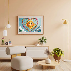 Diamantmaleri - Hjerte af solskin