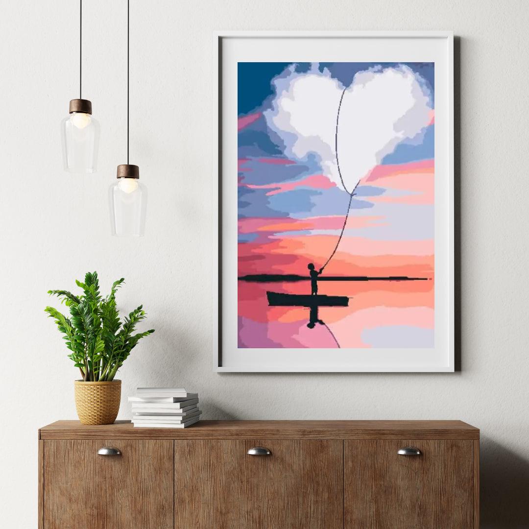 Diamantmaleri - Hjerte på en båd - SEOS Shop ®