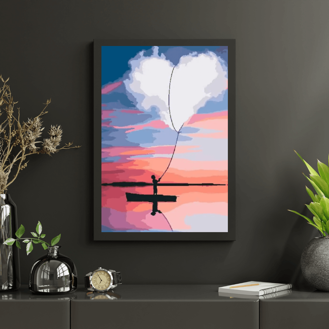 Diamantmaleri - Hjerte på en båd - SEOS Shop ®