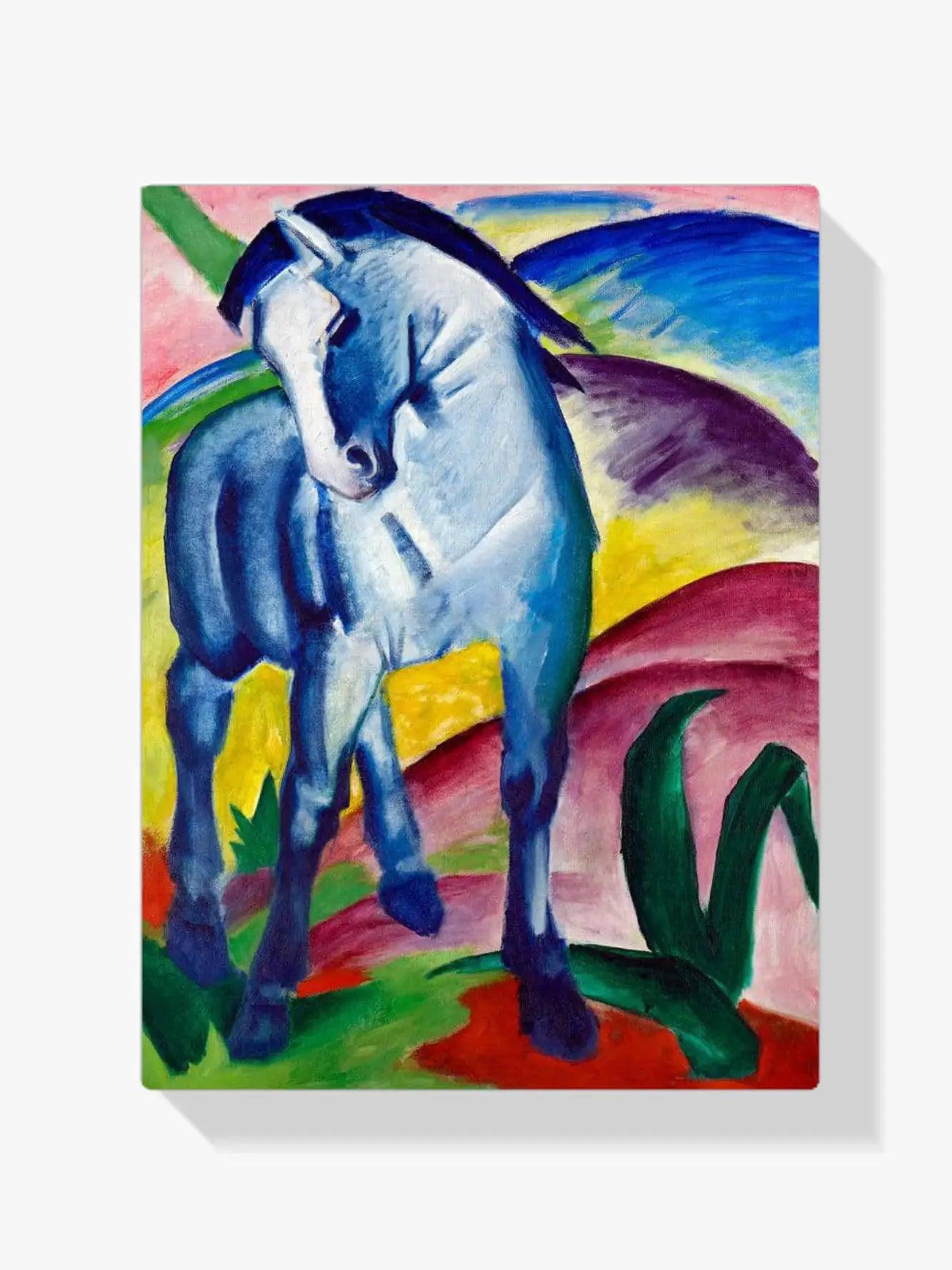 Diamantmaleri - Den blå hest I Maleri af Franz Marc