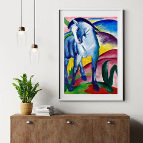 Diamantmaleri - Den blå hest I Maleri af Franz Marc