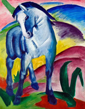 Diamantmaleri - Den blå hest I Maleri af Franz Marc