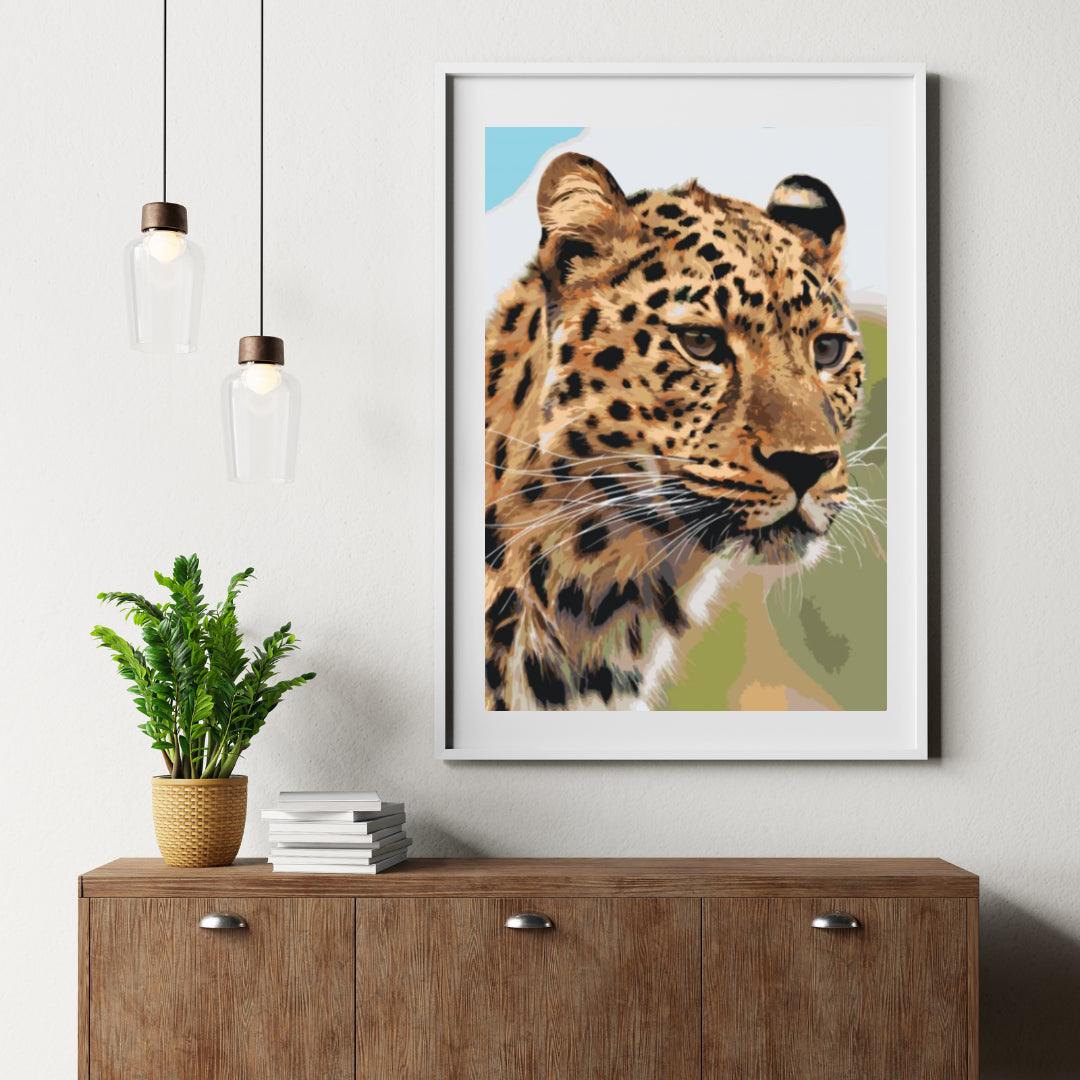 Diamantmaleri - En leopards jagtudsigt - SEOS®