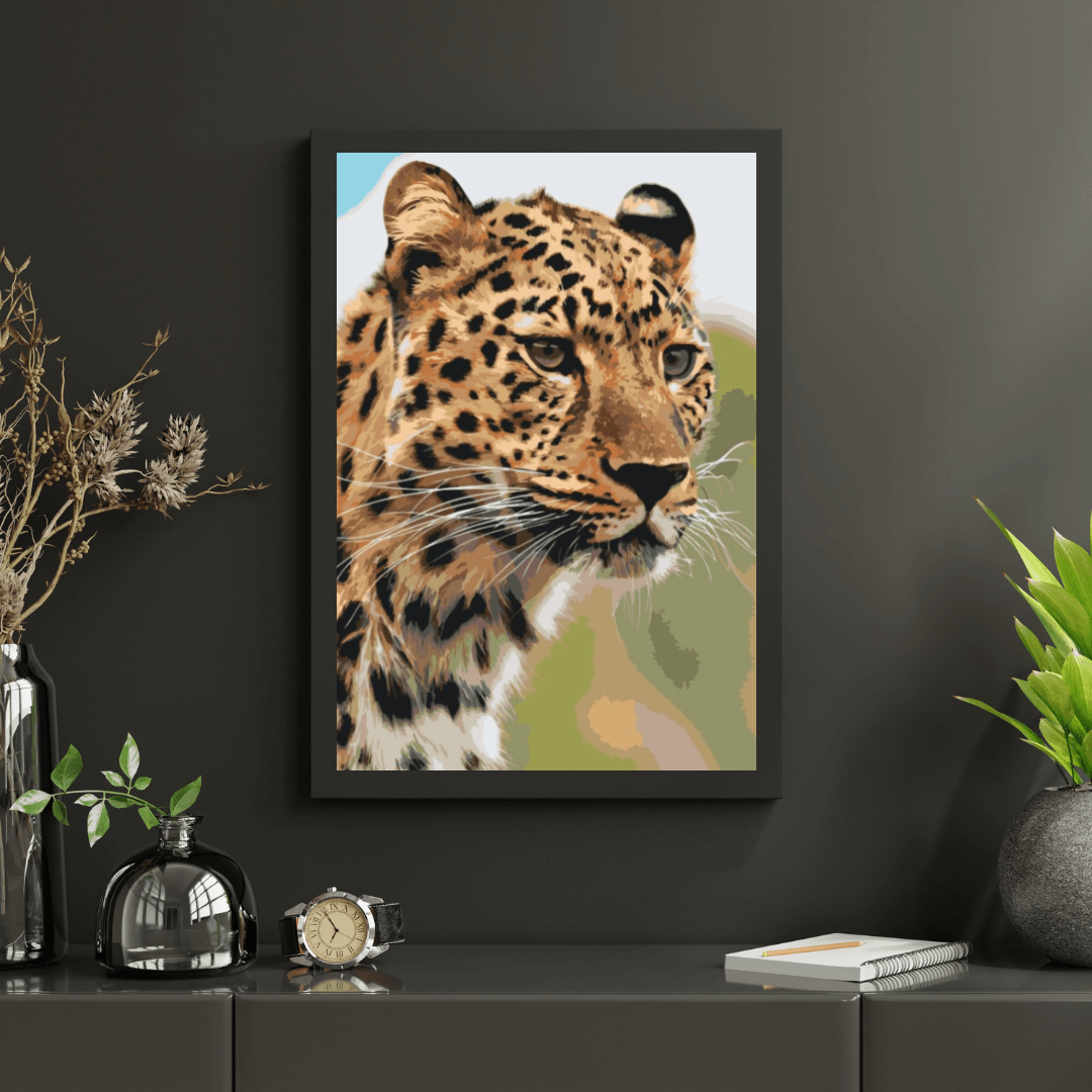 Diamantmaleri - En leopards jagtudsigt - SEOS®