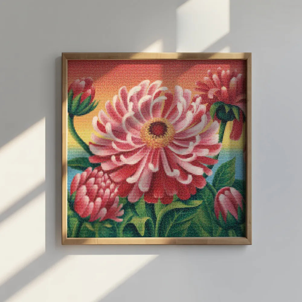 Mini diamantmaleri - Hedebølgeopblomstring