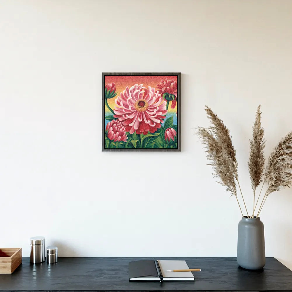 Mini diamantmaleri - Hedebølgeopblomstring