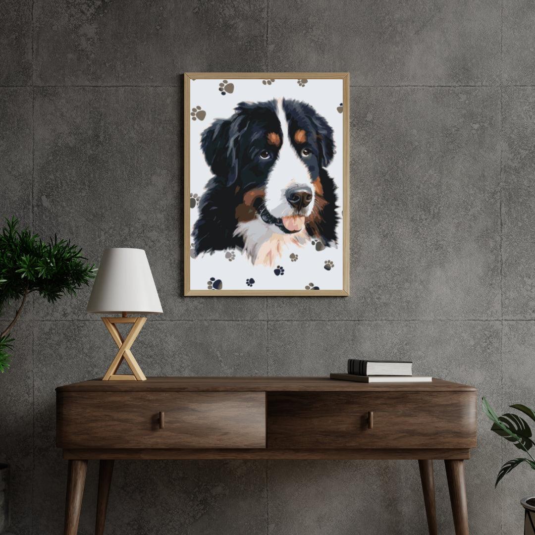 Diamantmaleri - Hund med runde poter - SEOS®