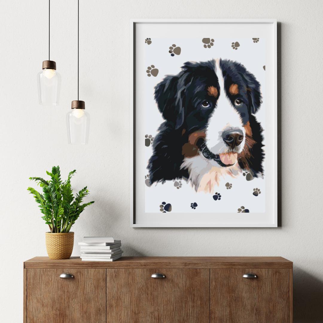 Diamantmaleri - Hund med runde poter - SEOS®