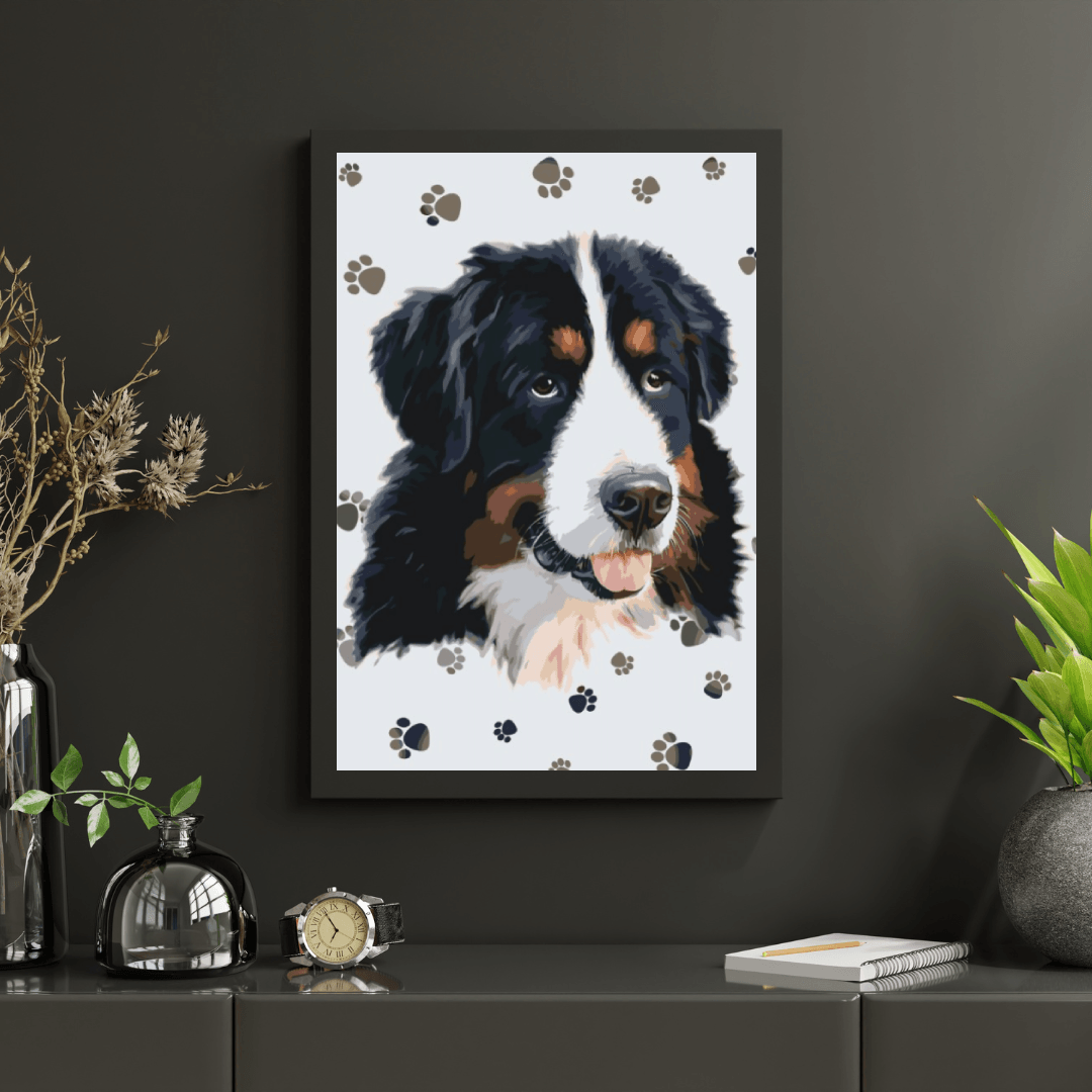 Diamantmaleri - Hund med runde poter - SEOS®