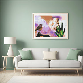 Diamantmaling - Hyacint og fugl - SEOS®