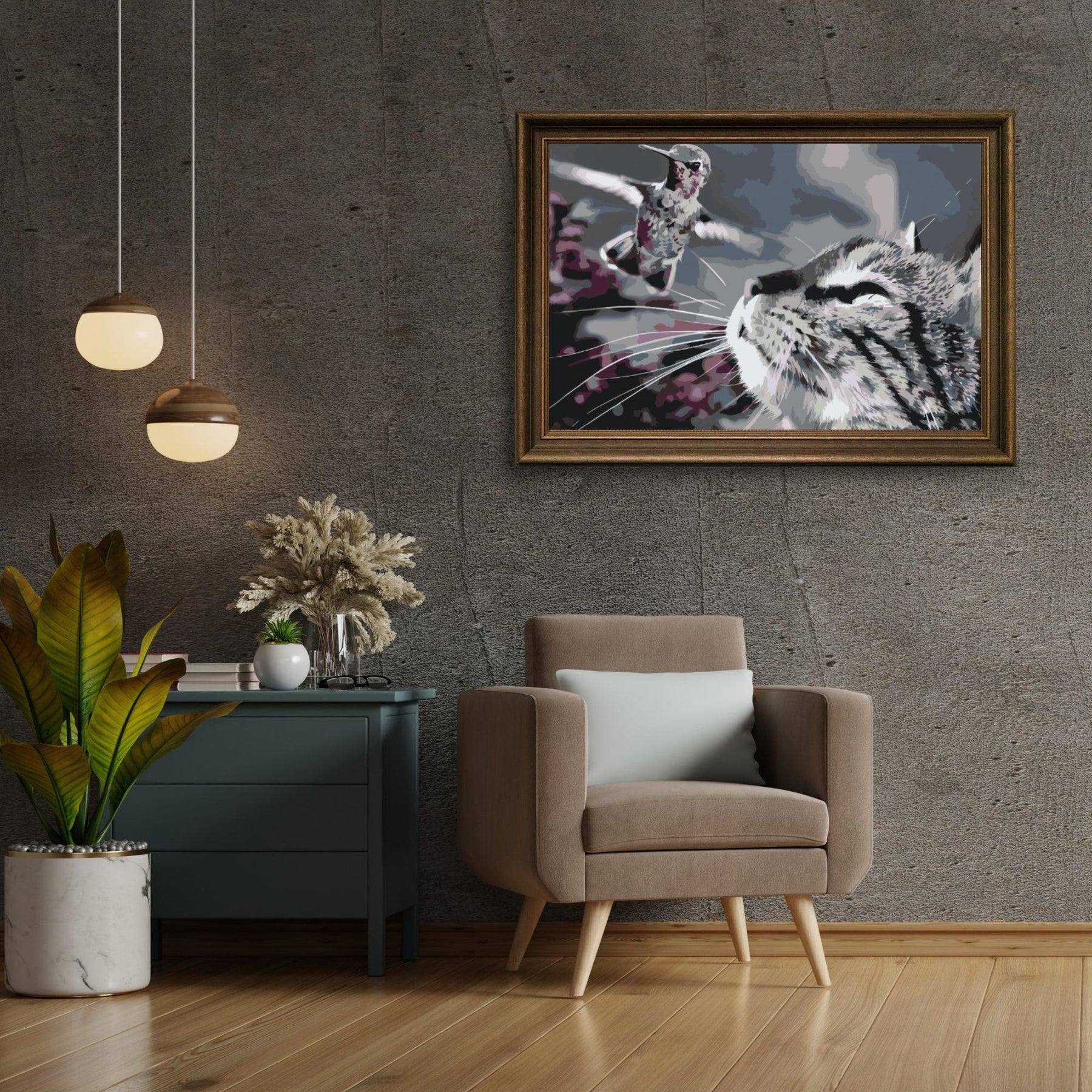 Diamantmaling - Kat og Fugl - SEOS®