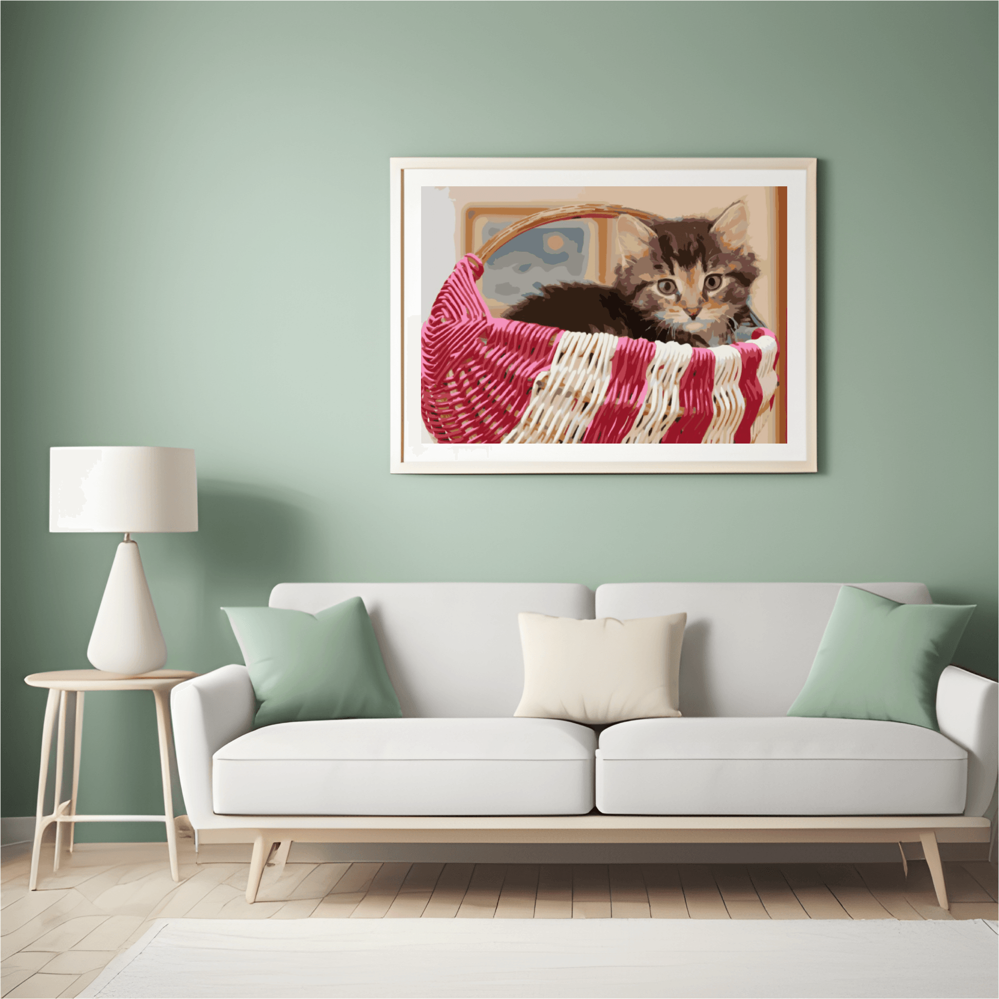 Diamantmaling - Kat i kurven - SEOS®