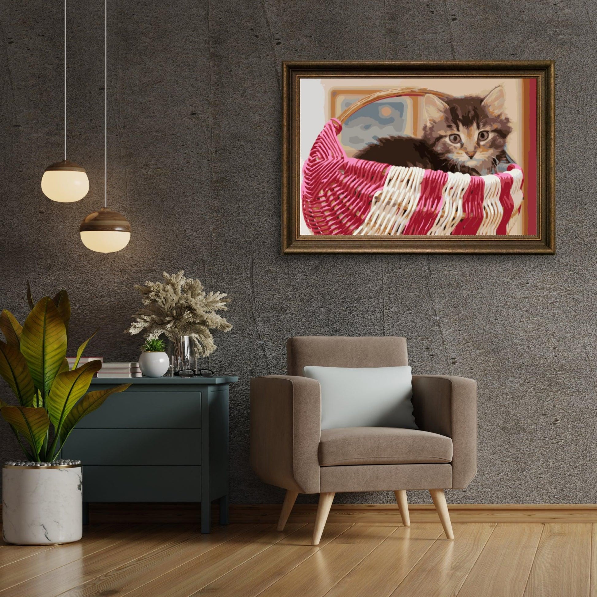 Diamantmaling - Kat i kurven - SEOS®