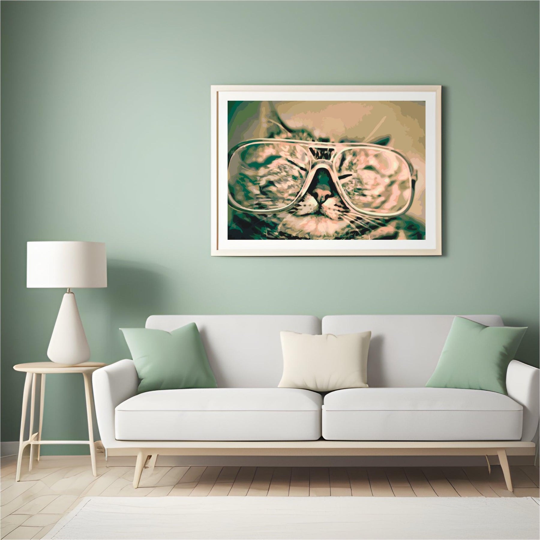 Diamantmaling - Kat med briller - SEOS®