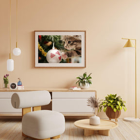 Diamantmaleri - Kat med julekugle - SEOS®