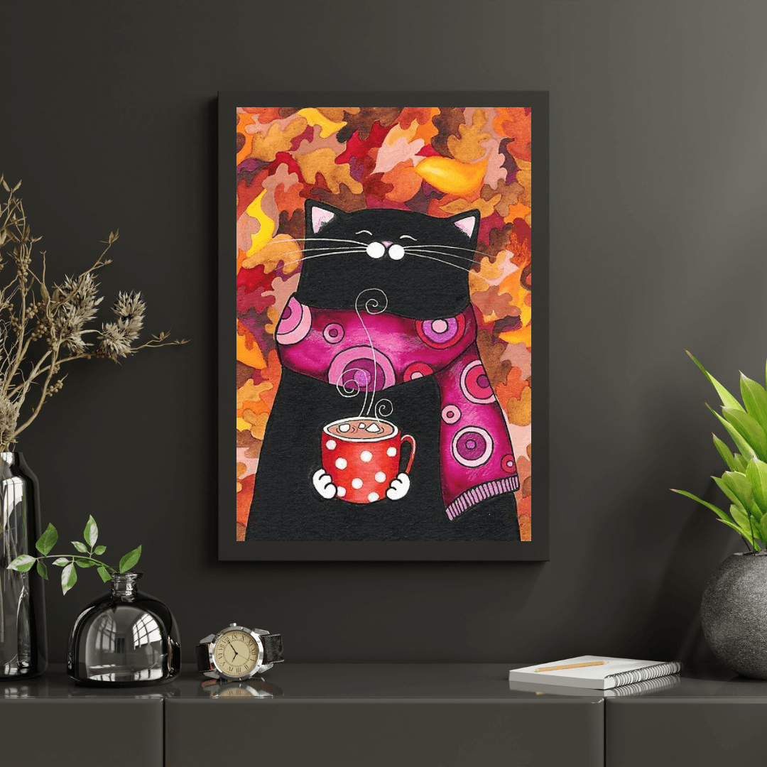 Diamantmaleri - Kat med skumfiduser - SEOS®