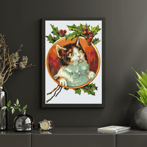 Diamantmaling - Kat under vinranken - SEOS®