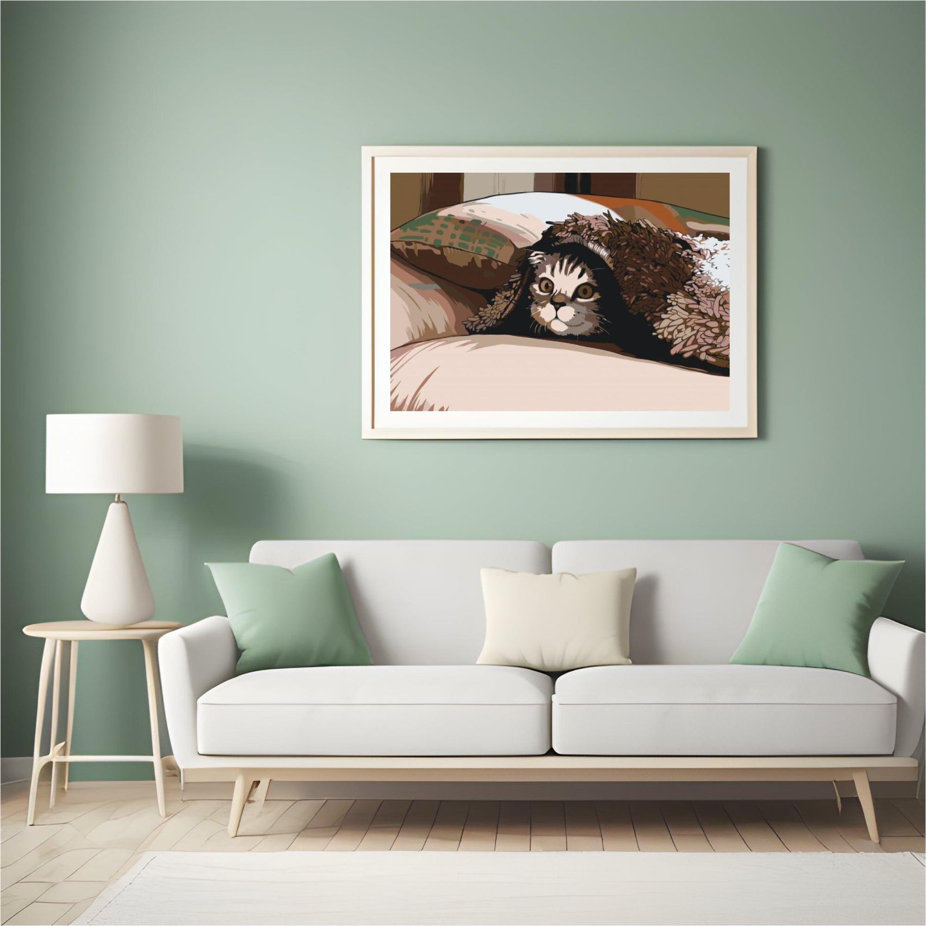 Diamantmaling - Kat under puden - SEOS®