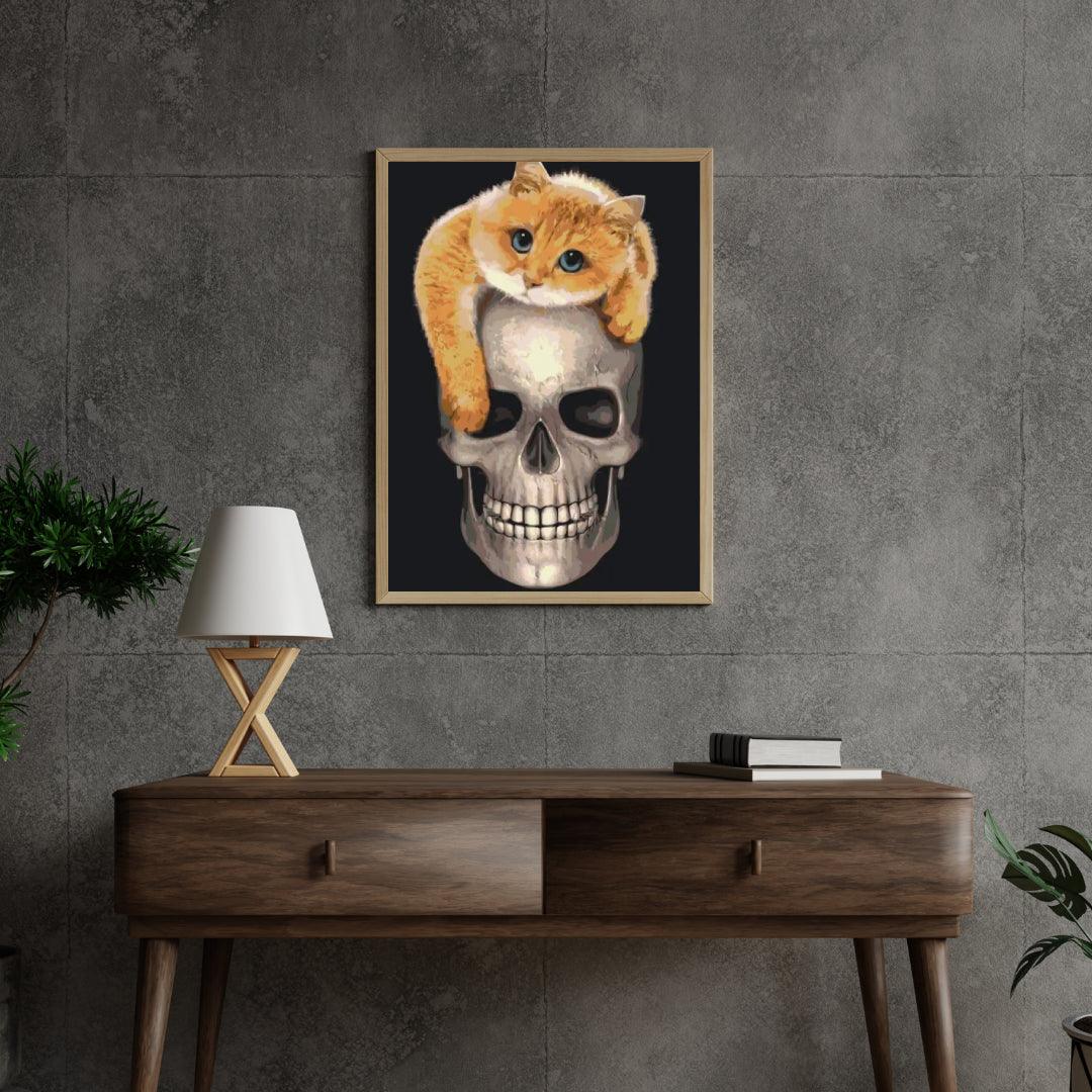 Diamantmaleri - Kat på kraniet - SEOS®