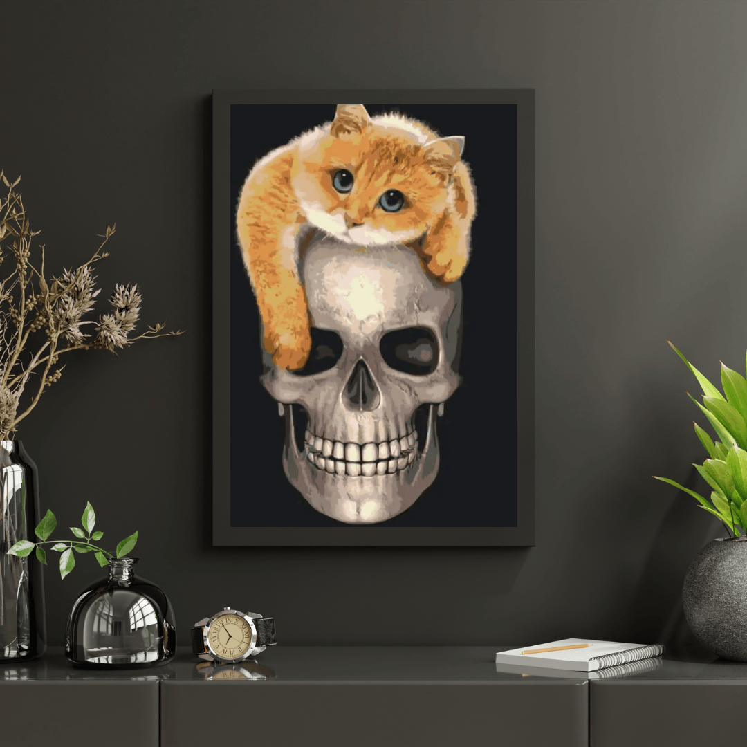Diamantmaleri - Kat på kraniet - SEOS®