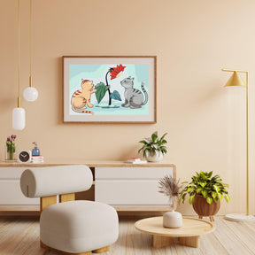 Diamantmaling - Katte og blomster - SEOS®