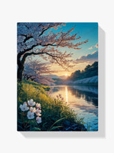 Diamantmaleri - Kirsebærblomster i skumringen