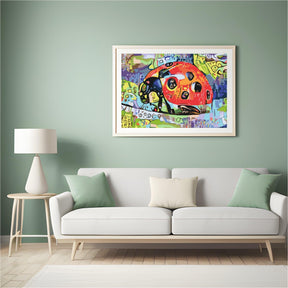 Diamantmaleri - Farverig mariehøne - SEOS®