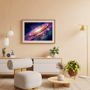 Diamantmaleri - Farverig galakse med stjerner og kometer