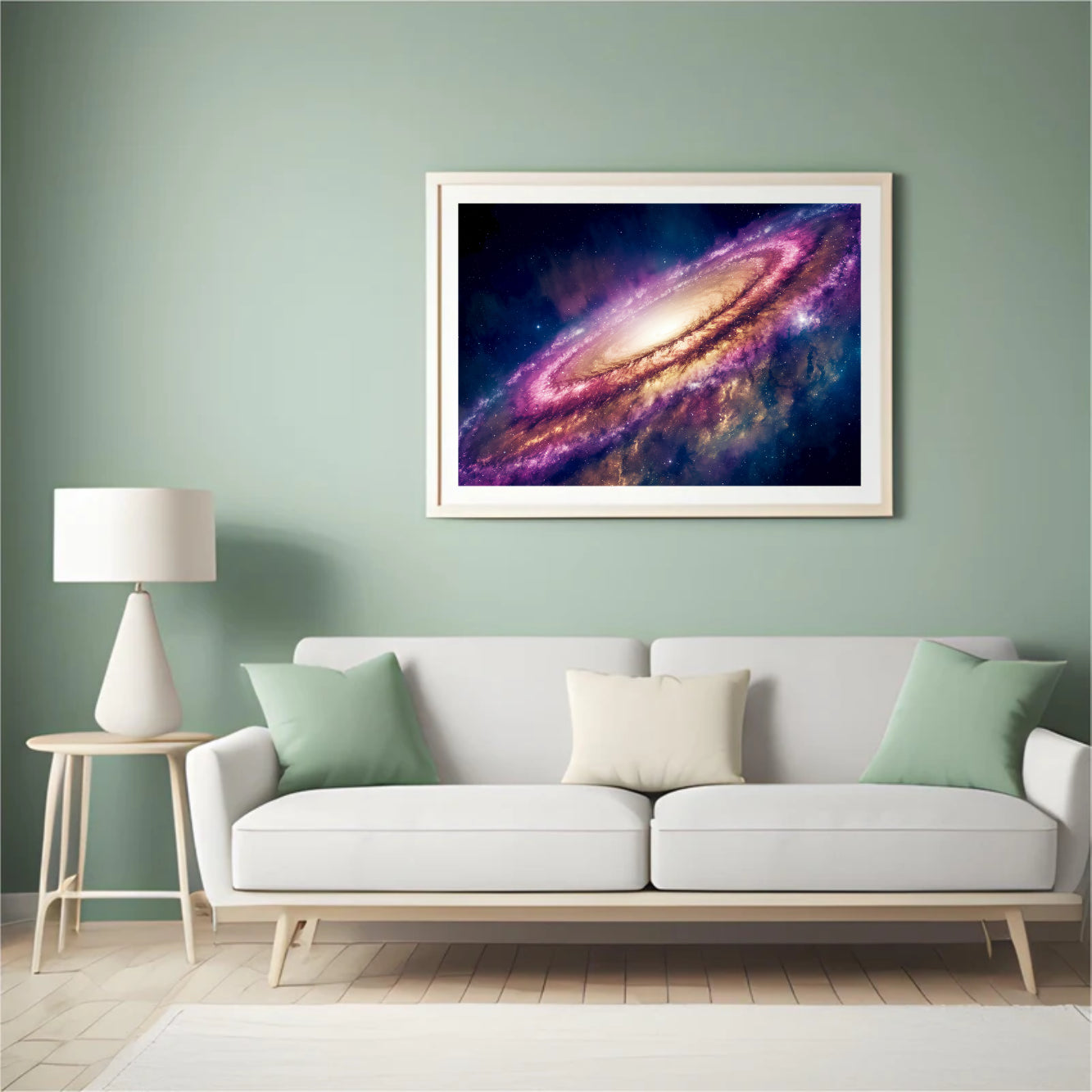 Diamantmaleri - Farverig galakse med stjerner og kometer