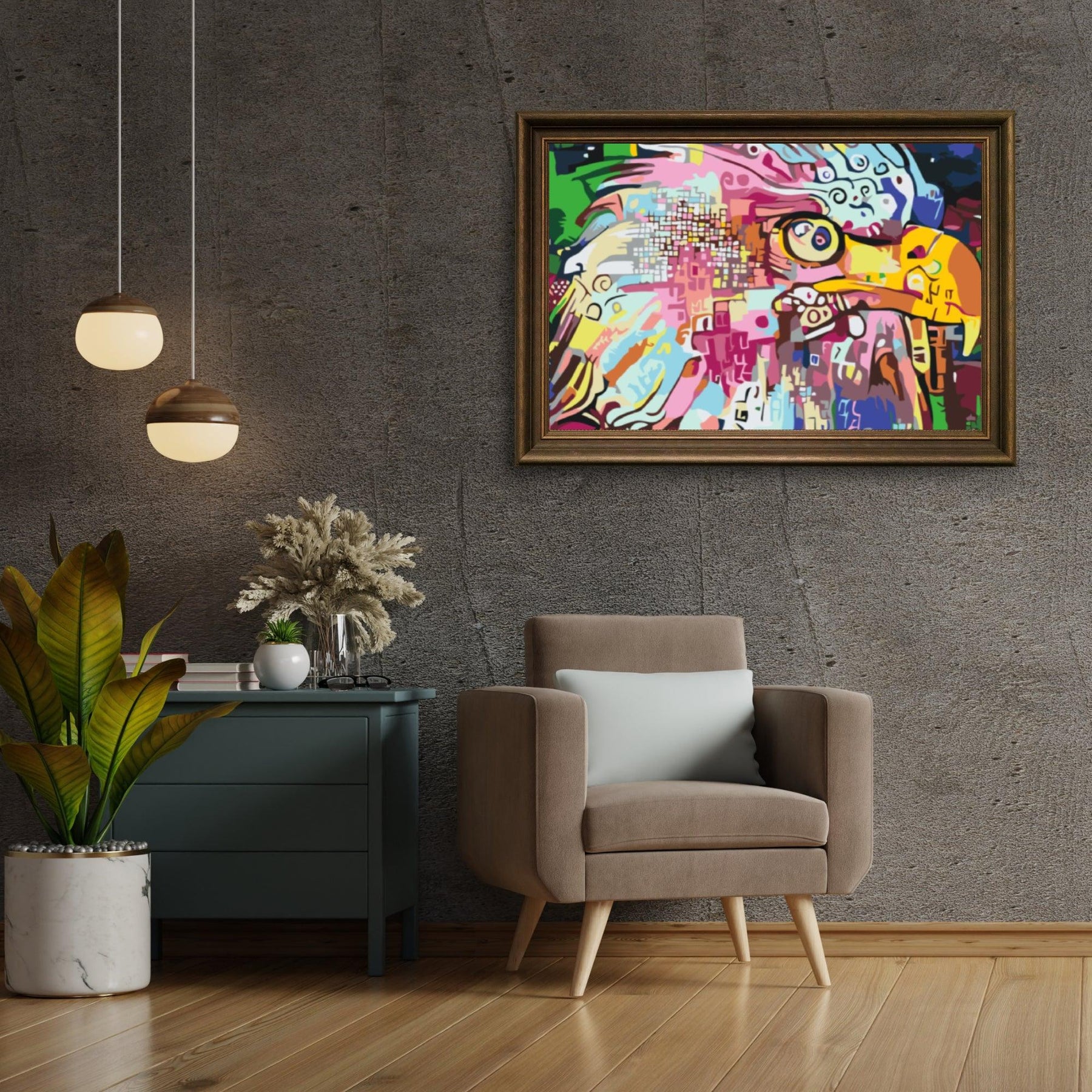 Diamantmaleri - Farverig ørn - SEOS®