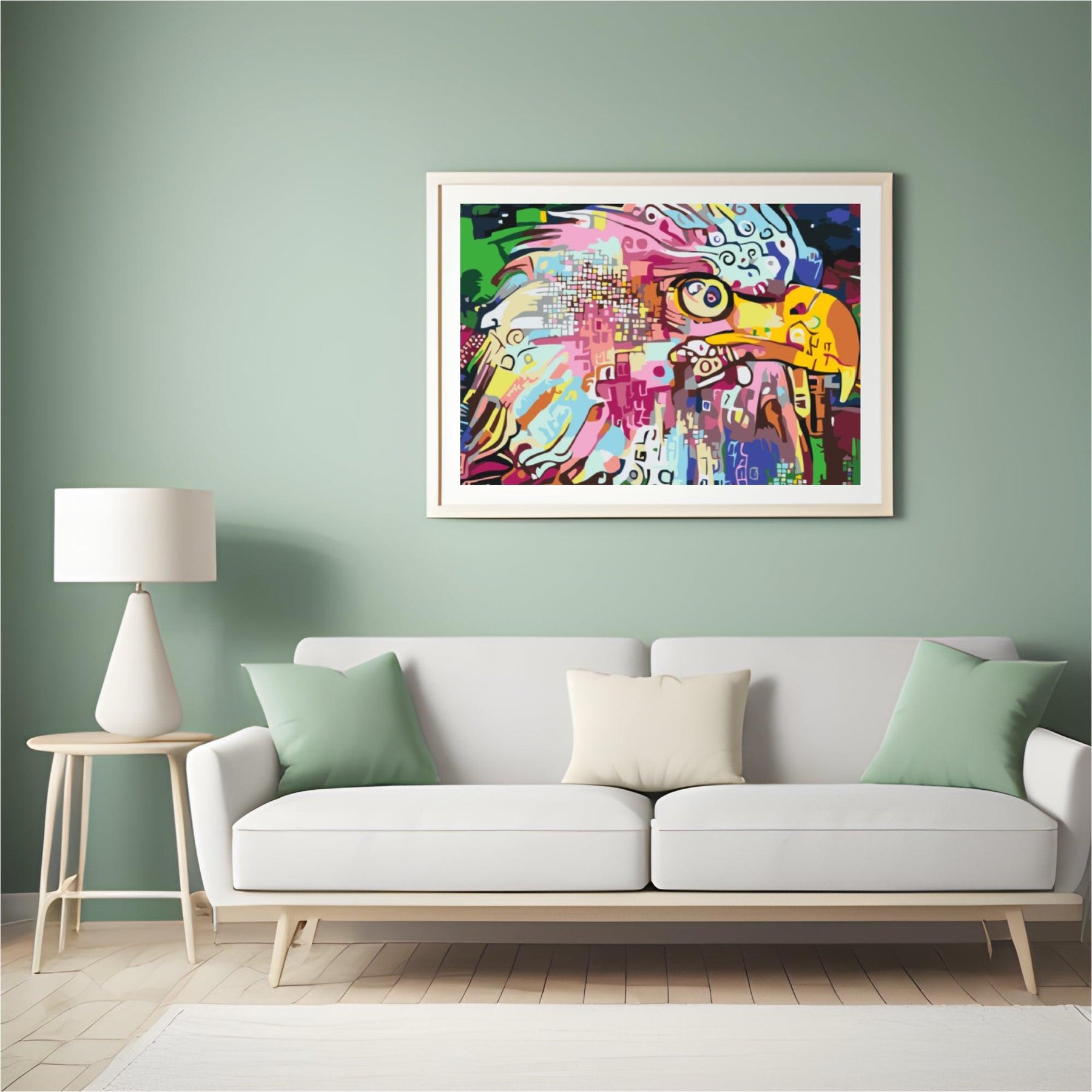 Diamantmaleri - Farverig ørn - SEOS®