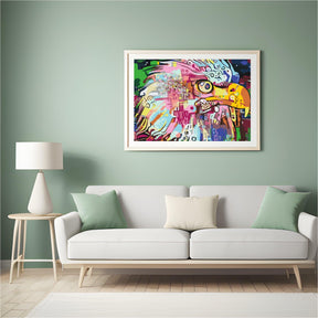 Diamantmaleri - Farverig ørn - SEOS®