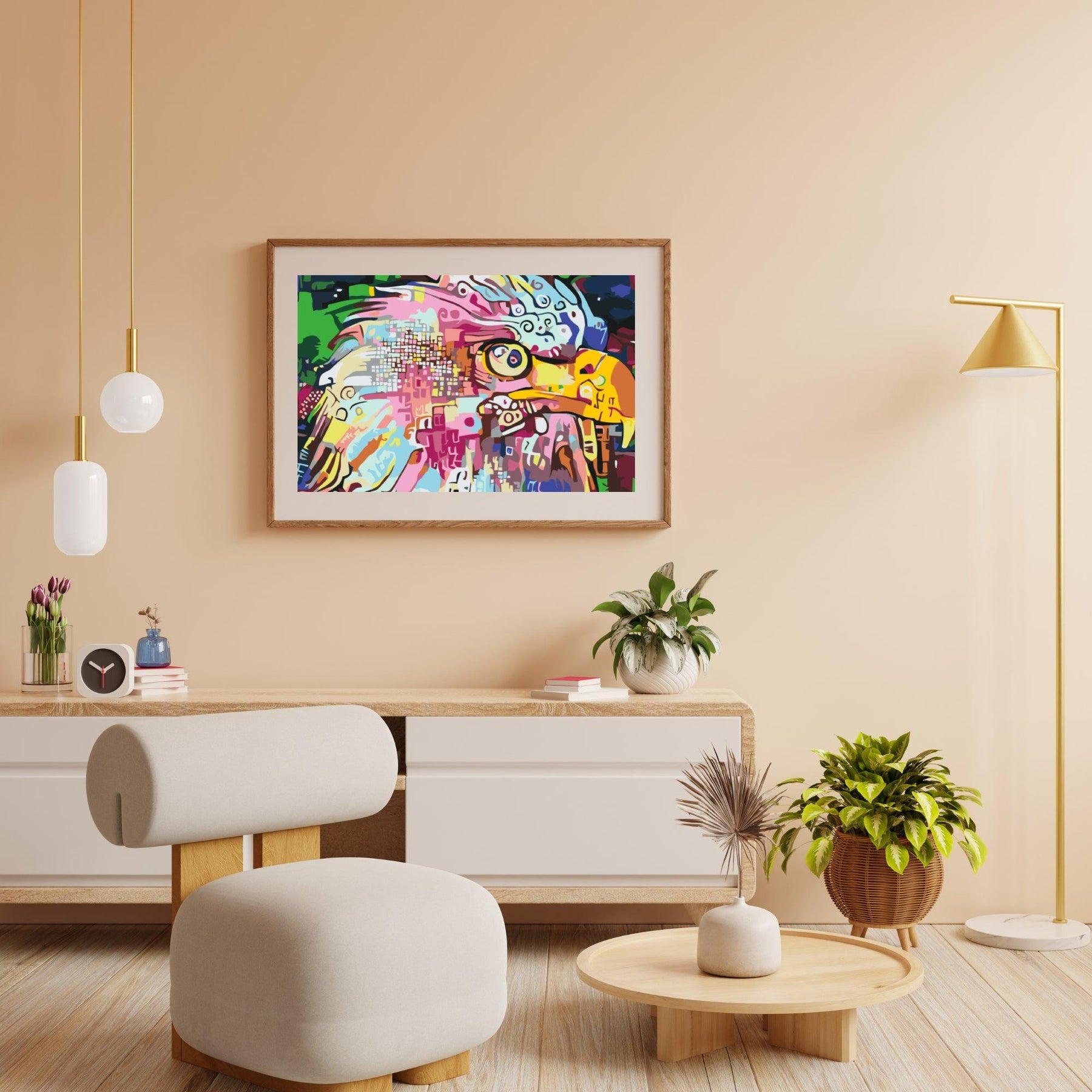 Diamantmaleri - Farverig ørn - SEOS®