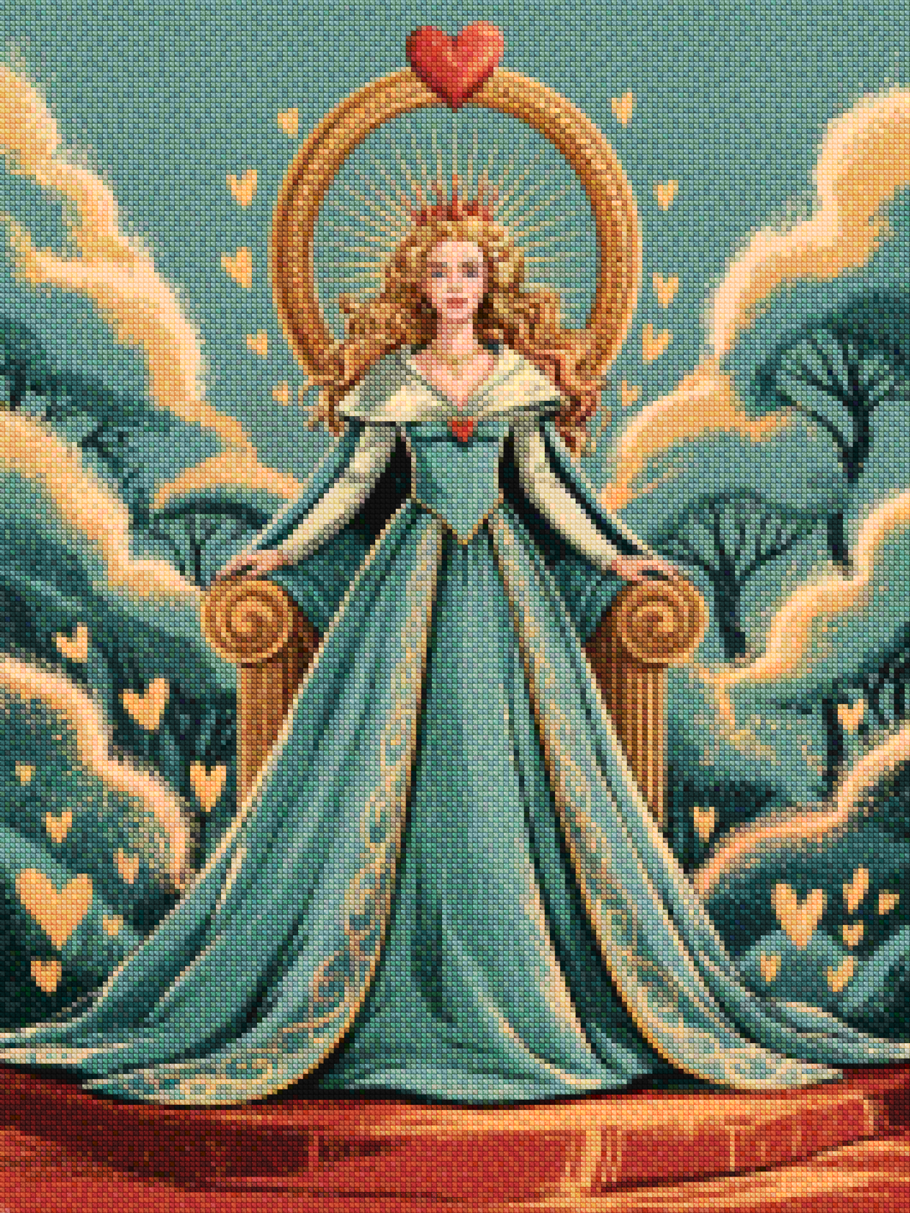 Diamantmaleri - Hjertets Dronning