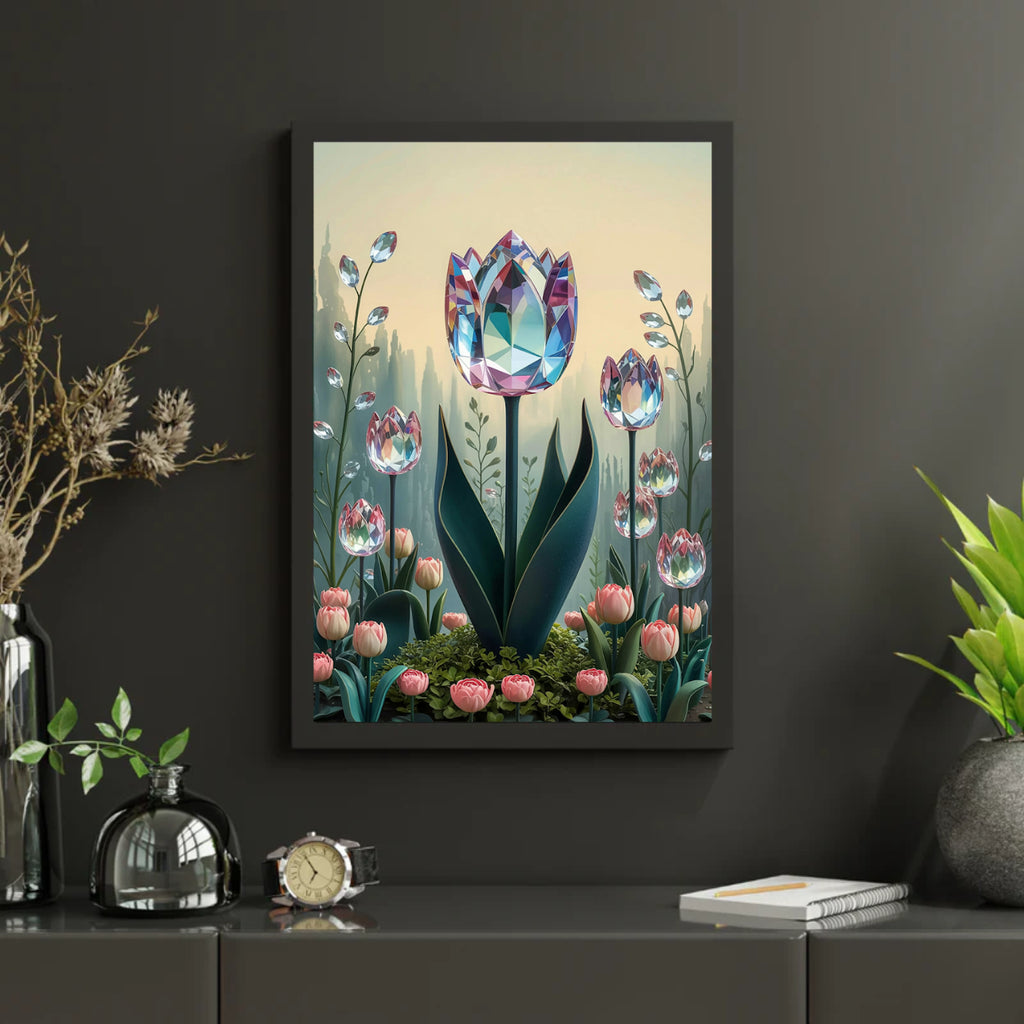 Diamantmaleri - Krystaltulipanblomst V1
