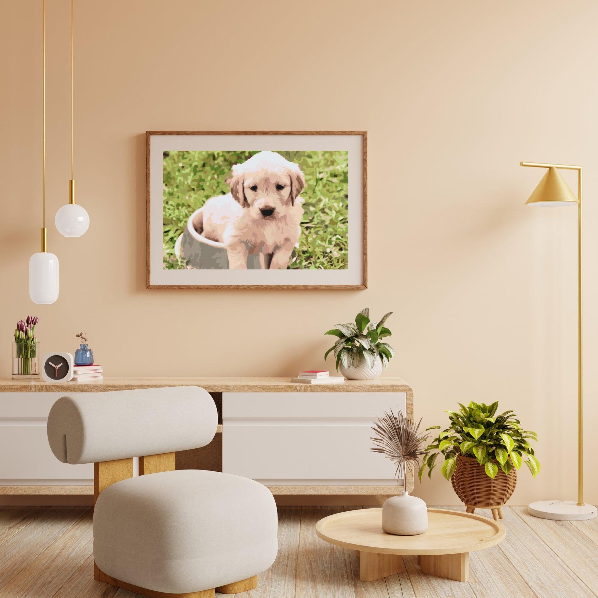 Diamantmaleri - Labrador i en skål - SEOS®