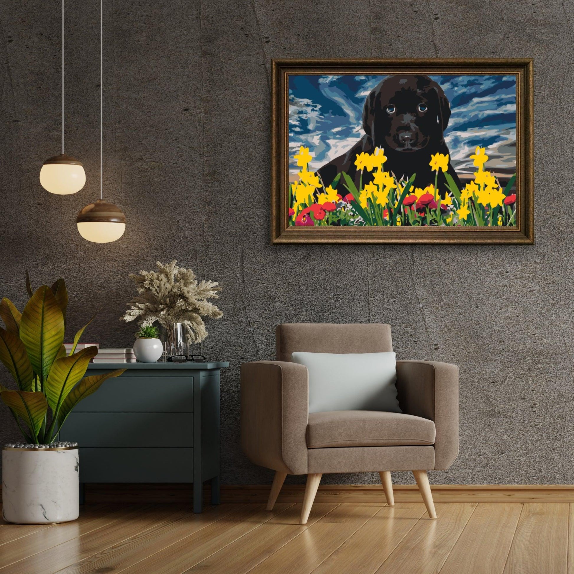 Diamantmaleri - Labrador hvalp - SEOS®