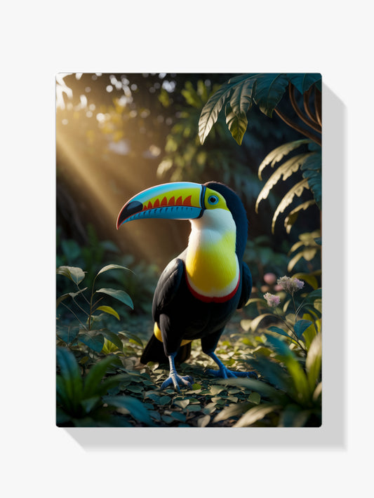 Diamantmaleri - Livlig tukan i en regnskov