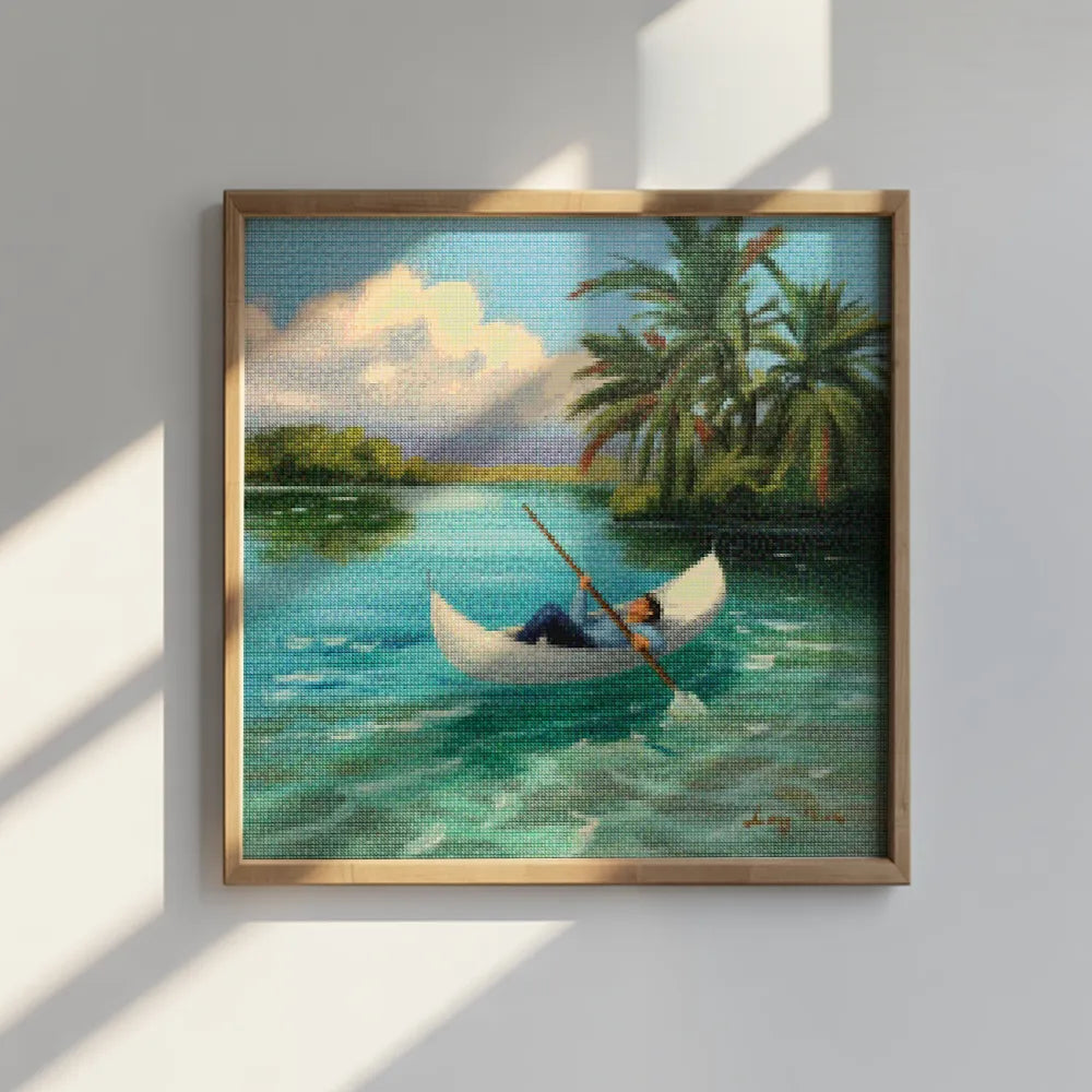 Mini diamantmaleri - Lazy Lagoon