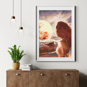 Diamantmaleri - Måne på havet - SEOS Shop ®