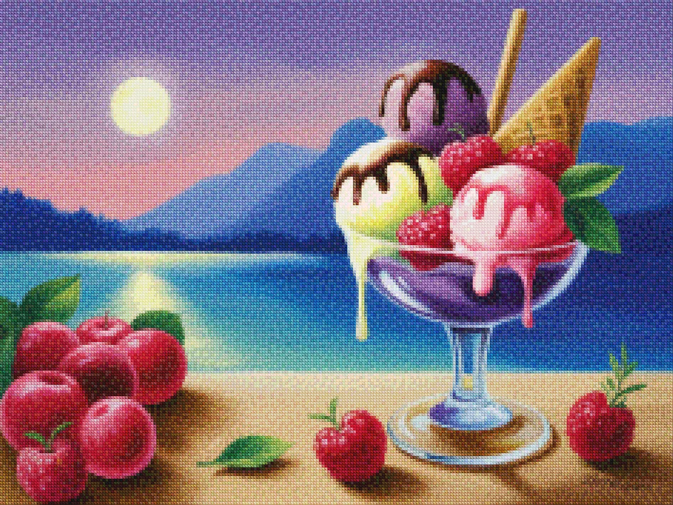 Diamantmaleri - Måneskinsgelato