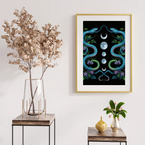 Diamantmaleri - Tvillingslange Månefaser