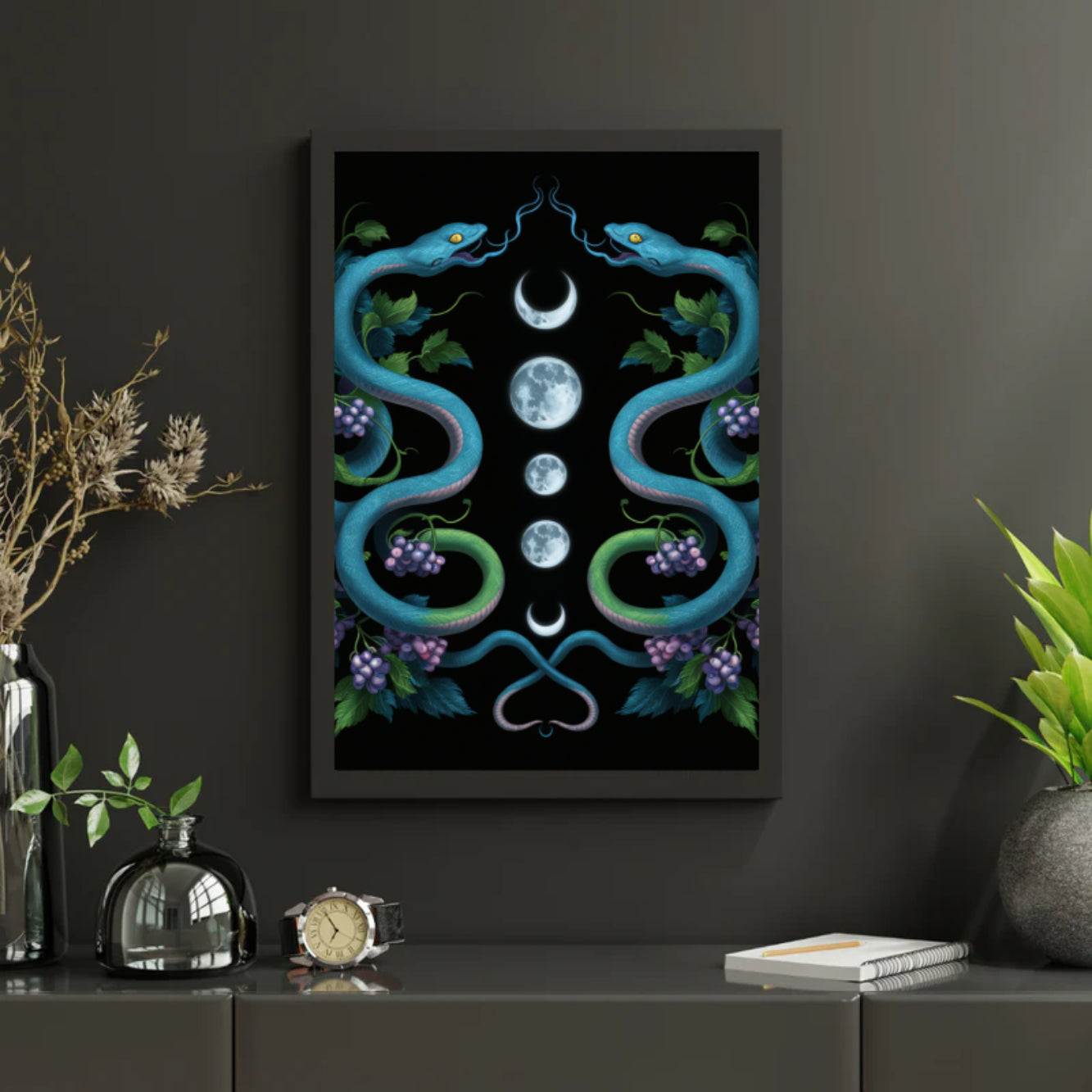 Diamantmaleri - Tvillingslange Månefaser