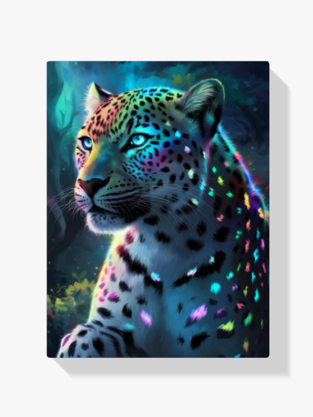 Diamantmaleri - Neon jungle leopard