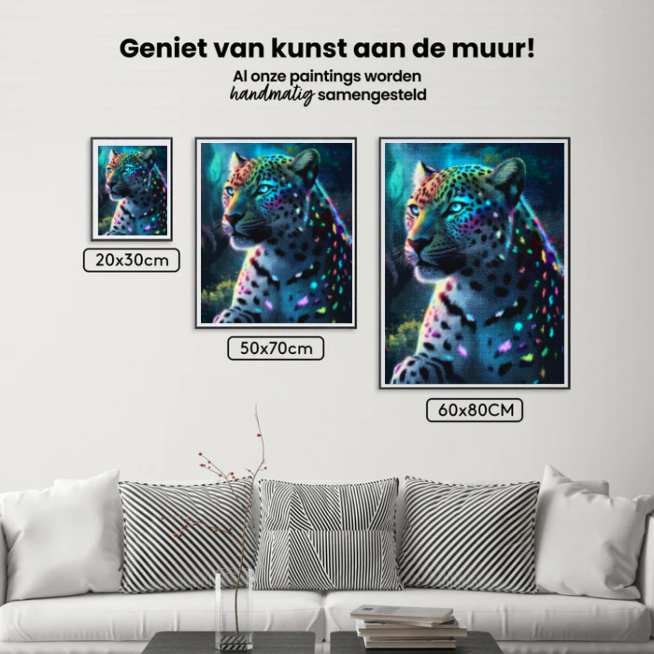 Diamantmaleri - Neon jungle leopard