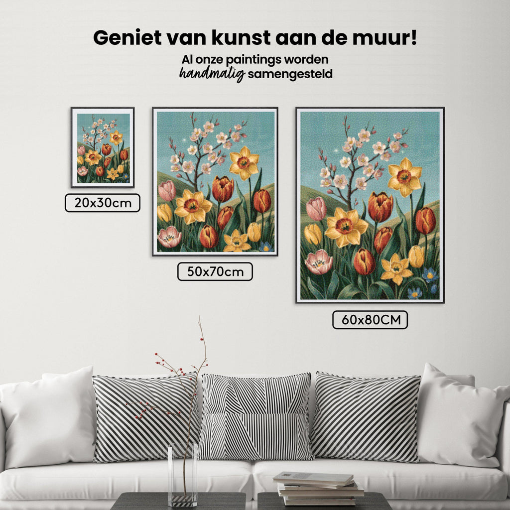Diamantmaleri - Klokkeblomstrende morgen