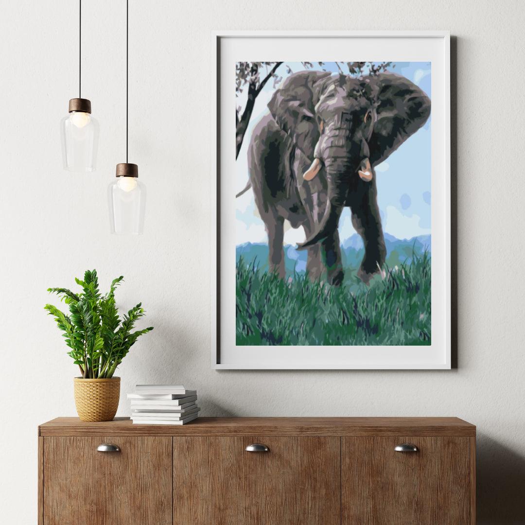 Diamantmaleri - Elefant i naturen - SEOS®